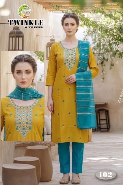 Desi kudi twinkle 3pcs kurtis official wholesaler